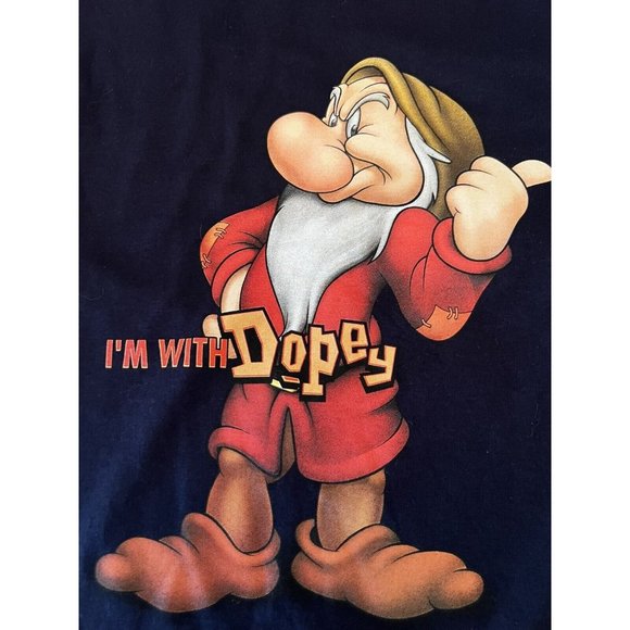 New With Tags Disney Grumpy "I'm with Dopey" Tee Shirt Sz S Walt Disney World - Picture 3 of 8